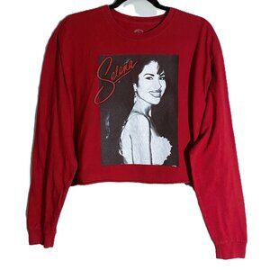 Selena‎ Official Merchandise | Selena Cropped Long Sleeve Shirt Red